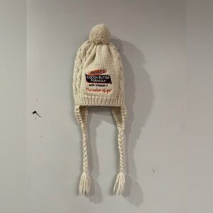 Cocoa butter Knit Beanie with Tassles/Pom Pom Wicked Cute